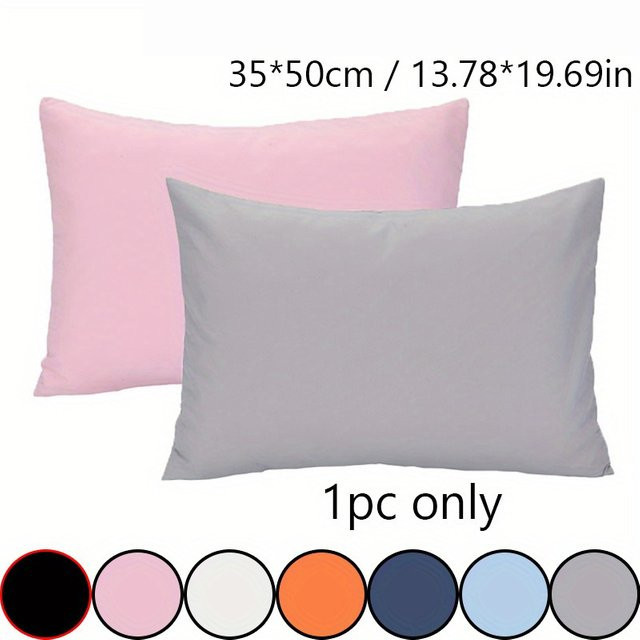 Ein Stück gebürsteter Kissenbezug aus Flanell in Grau mit Umschlagverschluss, superweich und knitterfrei - Bild 1