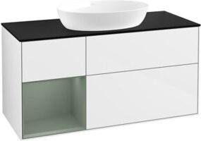 V&B Waschtischunterschrank Finion in Eiche und Weiß, B/T/H: 120 x 50,1 x 50,1 cm - Bild 1