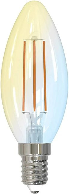 LUUMR Smart LED Filamentlampe E14 Kerzenform in Transparent aus Glas mit WLAN und Tuya Steuerung für Amazon Alexa und Google Assistant - Bild 1