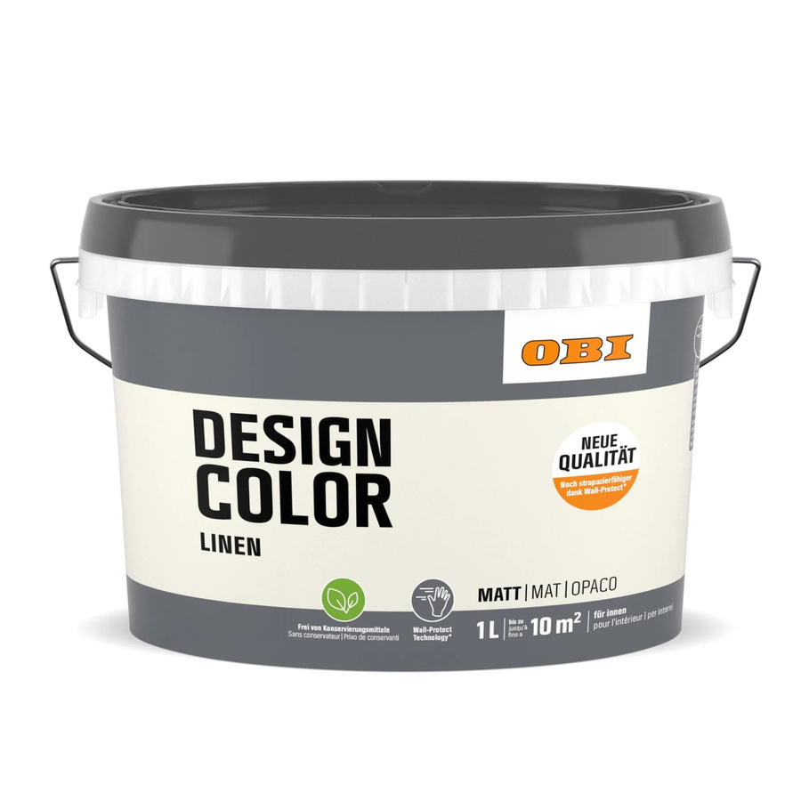 OBI Design Color 1 Dispersionfarbe in Beige für Mauerwerk, wasserbasiert - Bild 2