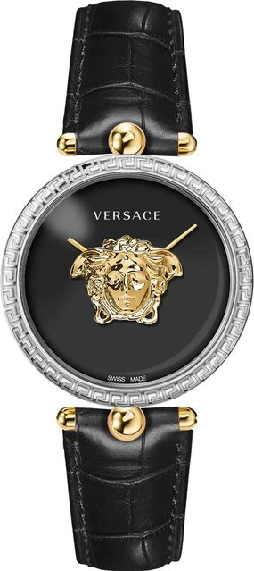 Versace Damenuhr Palazzo, Quarz, Edelstahl, 39 mm, Schwarz, 5 ATM - Bild 1