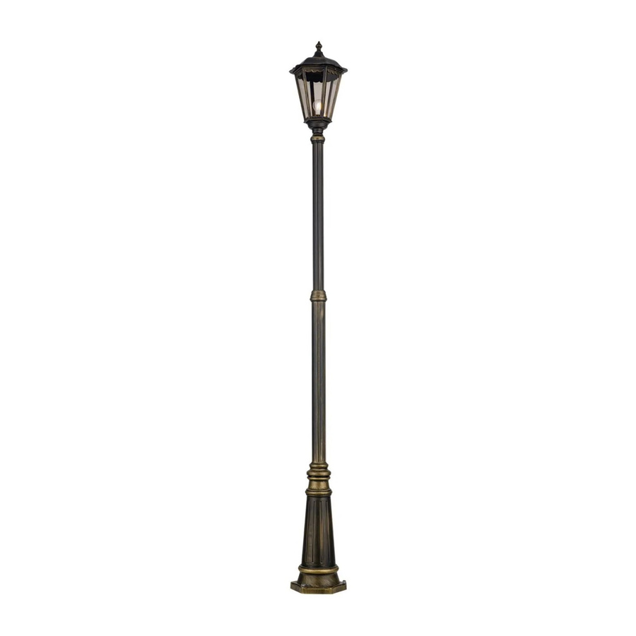 Orion Leuchten Außen Mastleuchte in Patina mit Schmiede-Design aus Siluminguss und Glas, Höhe: 240 cm, E27, 60W - Bild 2
