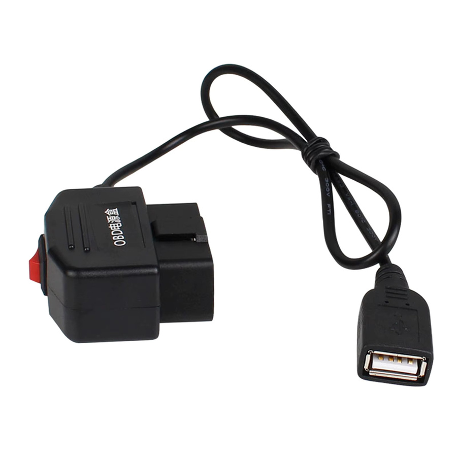 OBD Hardwire Set USB-C Kabel mit USB-Buchse für 24-Stunden-Parkmodus, 20 cm, Schwarz - Bild 5
