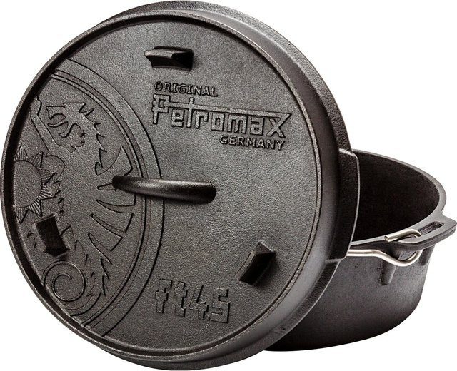 Petromax Dutch Oven FT4.5-T aus Gusseisen Schwarz für offenes Feuer und Kohle - Bild 2