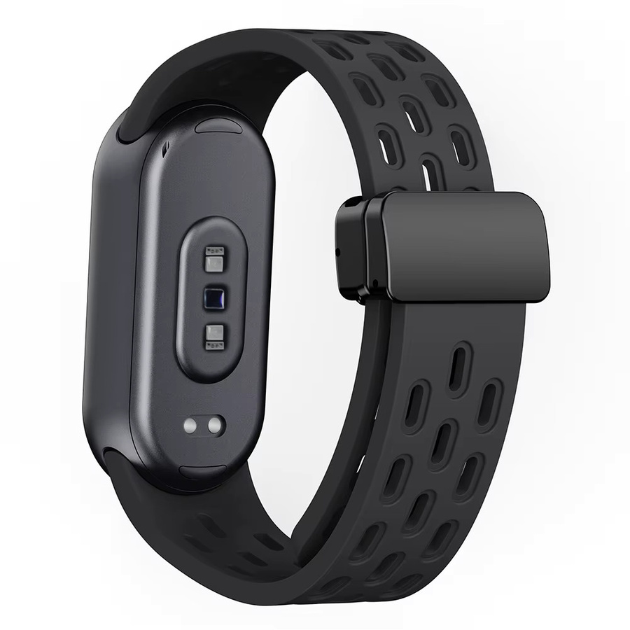 CAOWTAN Uhrenarmband Silikon, Schwarz, Unisex, für Xiaomi Mi Band 9/8/10 - Bild 3