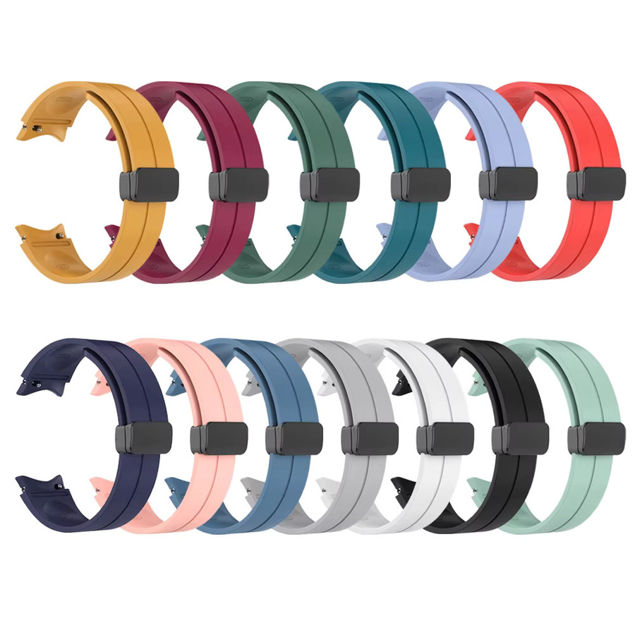 Uhrenarmband Silikon, Magnetisch, Schwarz, Unisex - Bild 1
