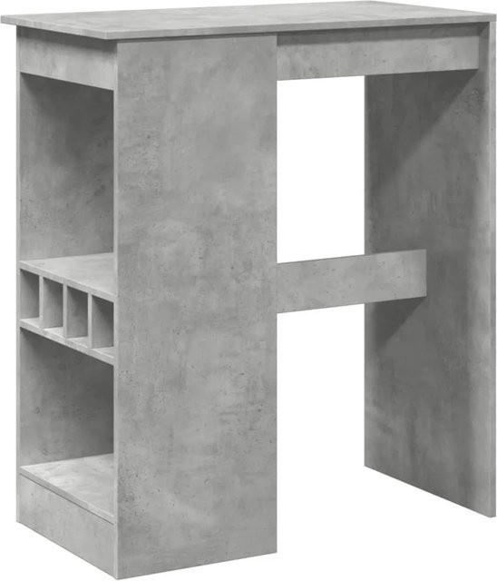 vidaXL Bartisch mit Regal in Betongrau aus Holzwerkstoff, B/T/H: 90 x 47,5 x 103,5 cm - Bild 1