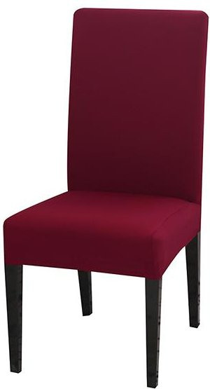 Stuhlbezug von airldianer aus elastischem Spandex-Stretch in Weinrot für Esszimmer und Bankette - Bild 1