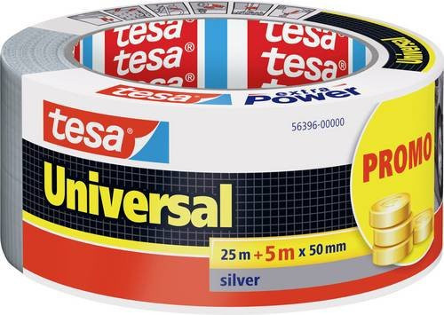 tesa UNIVERSAL Gewebeklebeband Silber Breite: 50 mm, Länge: 30 m - Bild 1