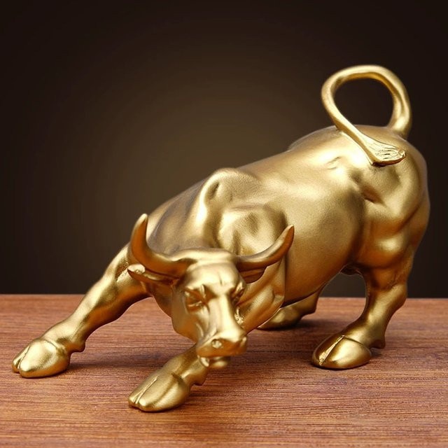 GUOFEI Wall Street Bull Desktop-Dekoration aus Harz für dein Heim oder Büro - Bild 1
