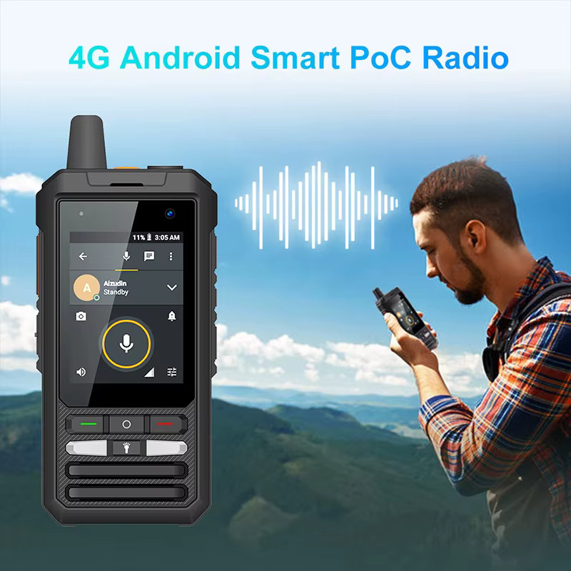 UNIWA F80S Smart Walkie Talkie Smartphone mit Android 10, Zello PoC Radio, 1 GB RAM, 8 GB ROM, Dual SIM und 4000 mAh Akku in Schwarz - Bild 2