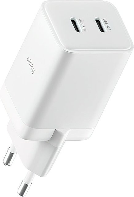 Allity Netzladegerät ATC-01-45WCC mit 45W Fast Charging, 2 x USB-C Anschlüssen, Weiß - Bild 1