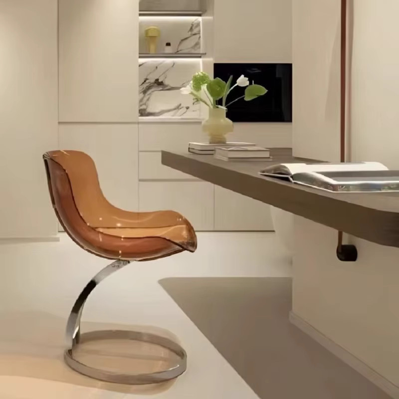 DUTRIEUX Esszimmerstuhl im Nordic Design aus Metall und Kunststoff, transparent und ergonomisch - Bild 3