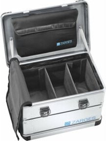 ZARGES Deckeltasche aus Polyester in Schwarz und Silber, Länge: 42 cm - Bild 1