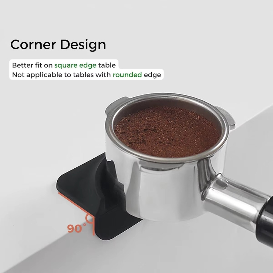Leeseph Mini-Espresso-Tampermatte aus Silikon in Schwarz für Barista-Werkzeuge und Espresso-Zubehör - Bild 2
