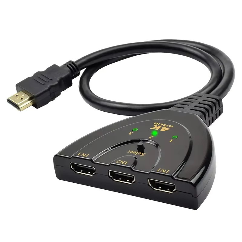 4K HDTV Splitter 3 In 1 Out HDMI Switcher Selector in Schwarz für PS4 und Spielekonsolen mit Full HD 1080P und 3D Unterstützung - Bild 6
