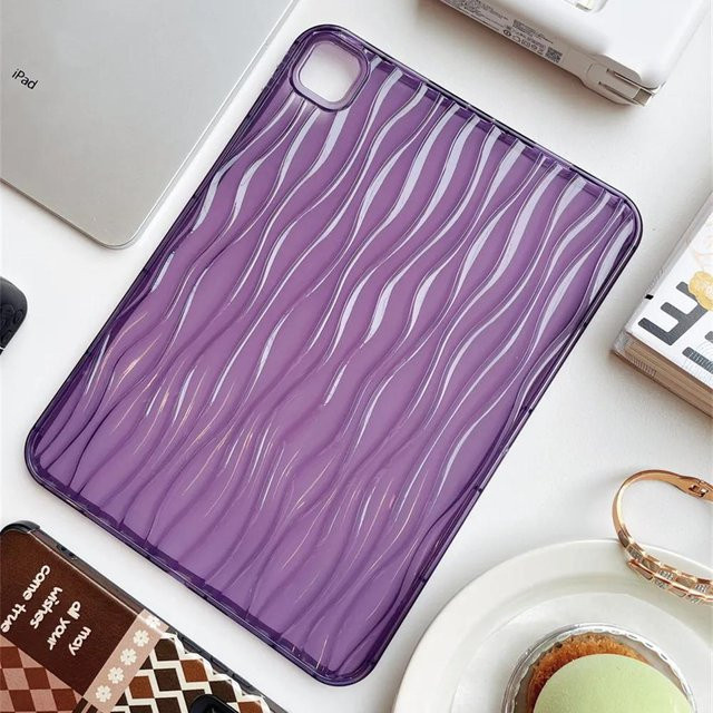 Rd lala Wasserwellen Silikonhülle für iPad 10.2 (7., 8., 9. Generation), iPad Air 5 & 4 (10.9 Zoll), iPad 10. Generation und iPad Pro 11 (2021) in Purple - Bild 1