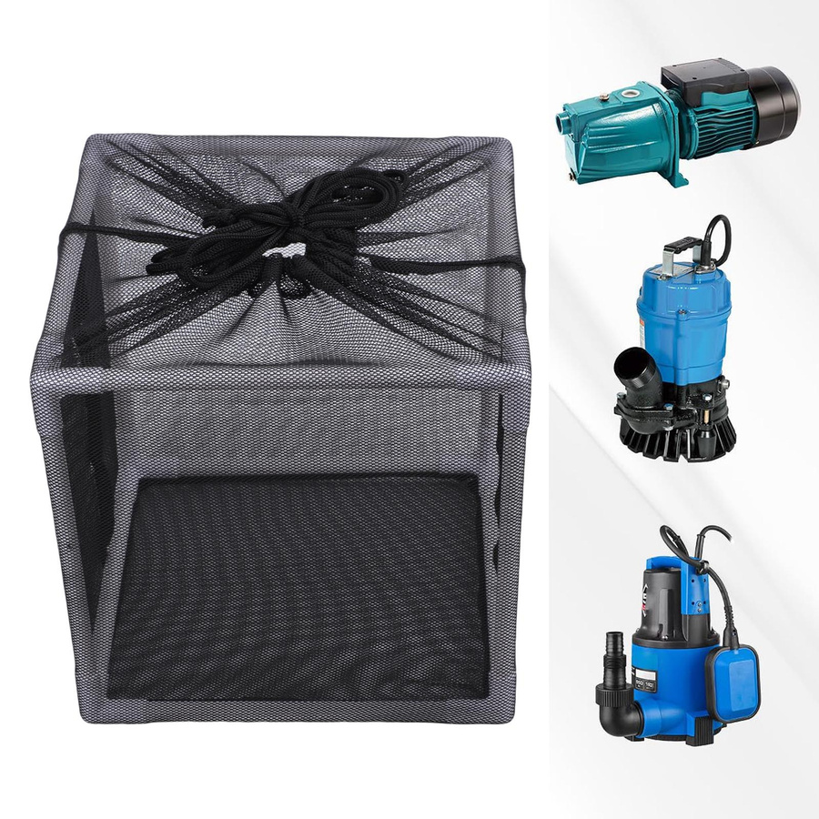 Gstain Teichfilterbeutel aus Nylon in Schwarz als verstopfungssicheres Netz für Außen-Teichpumpen und Wasserfälle mit Kordelzug - Bild 4