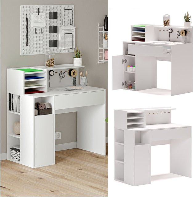 Vicco Schreibtisch und Basteltisch mit Melaminharzbeschichtung für Büro und Freizeit - Bild 1