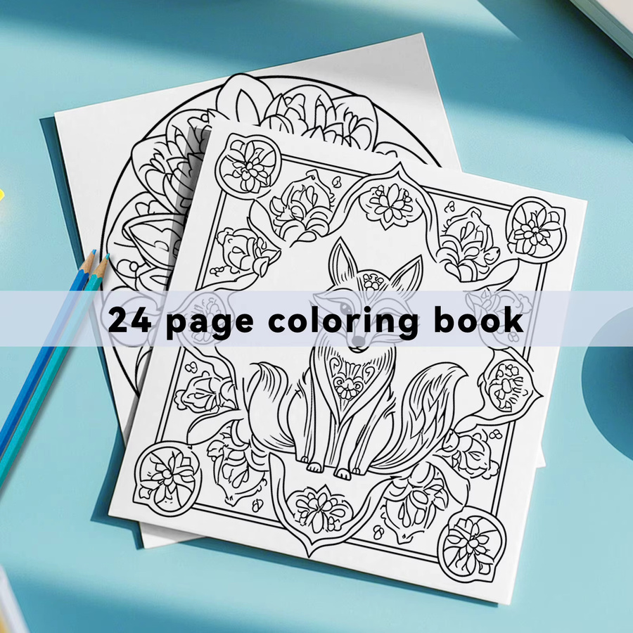 Mandala Malbuch für Erwachsene mit niedlichen Blumen-Motiven, Mehrfarbig - Bild 5