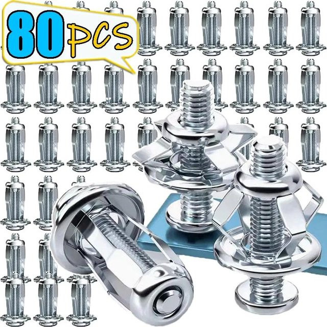 Binchi Outdoor Equipment Blütenblattform Nietmutter Set aus Edelstahl in Silber, M5x25mm - Bild 1