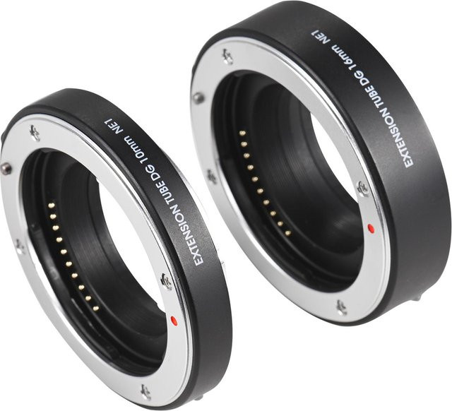 ZuiyouPet1 Makro-Zwischenring-Set für Sony E-Mount, 10mm und 16mm, Schwarz, mit Unterstützung der automatischen Blende - Bild 1