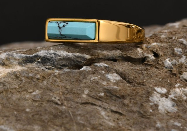 prjewel Siegelring Edelstahl, Gold, Unisex - Bild 1