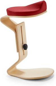 Mayer Sitzmöbel Hocker NEST NATURE in Rot mit höhenverstellbarer Funktion, Breite: 38 cm - Bild 1