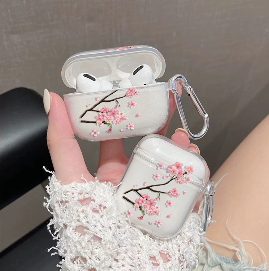 Niedrige Kopfhörerhülle für Apple AirPods 1, 2, 3, 4, Pro, Pro 2 und Pro 3 in Grau mit Haken - Bild 2
