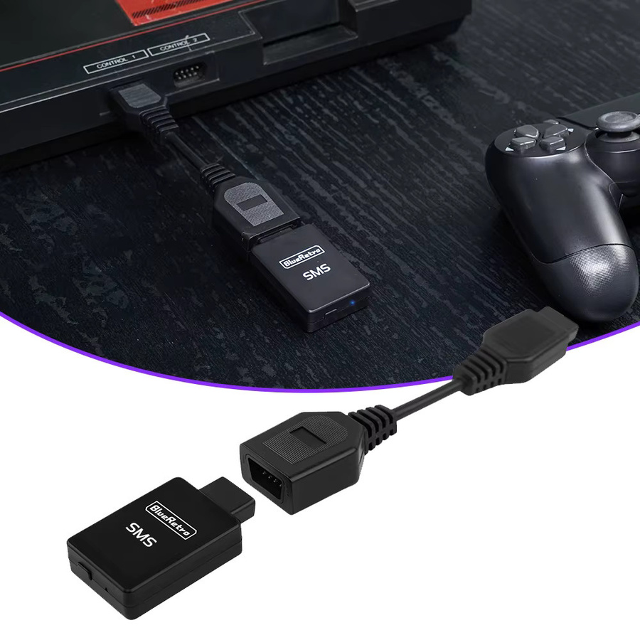 8Bitdo RetroScaler BlueRetro Wireless Game Controller Adapter für SMS Sega Master System zu PS3 PS4 PS5 via Bluetooth in Blau und Schwarz - Bild 4