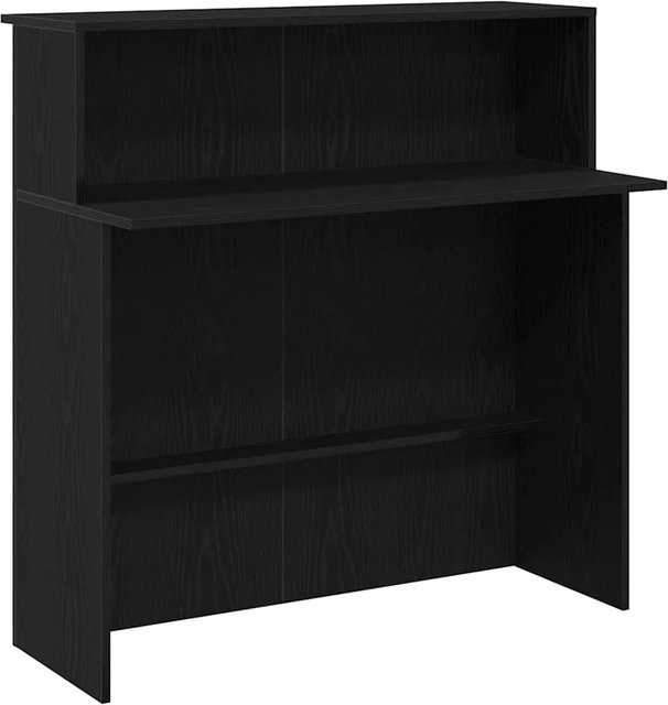 vidaXL Empfangstheke aus Holzwerkstoff in Schwarz, B/T/H: 100 x 50 x 103,5 cm - Bild 1