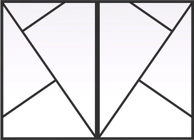 Vente-unique Glaswand Fazenda Schwarz, Wandmontage, Breite: 180 cm - Bild 1