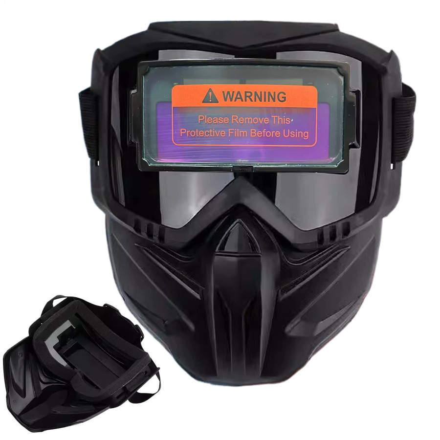 Schweißhelm mit automatischer Verdunkelung und Power True Color Technologie in Schwarz mit großer Sicht und vollständiger Abdeckung - Bild 3