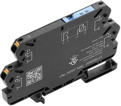 Weidmüller Koppelrelais TRPL 24VDC 1NO, 24 V/DC, 6A, 1 Schließer, Schwarz, 10 Stück - Bild 1