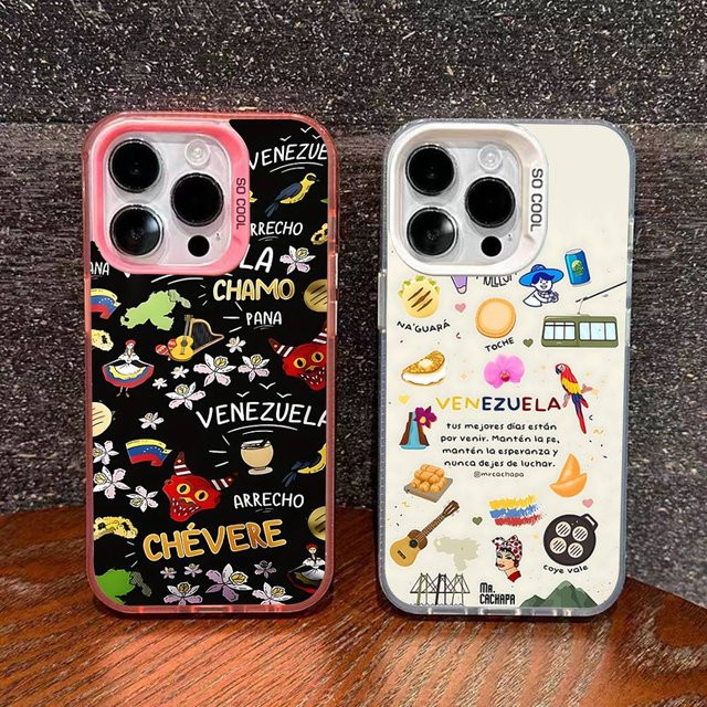 Mesuca Ästhetische Kunst Handyhülle V-Venezuela für iPhone Modelle in Multicolour - Bild 1