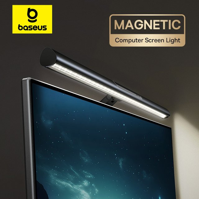 Baseus i-Wok LED Monitorlampe mit magnetischer Befestigung, dimmbar, Schwarz - Bild 2