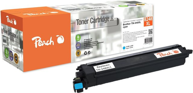 Peach B248 XLC Toner XL Multicolor wiederaufbereitet für Brother TN-248XLC, kompatibel mit Brother HLL 3215 CW, DCPL 3560 CDW und MFCL 3760 CDW - Bild 1