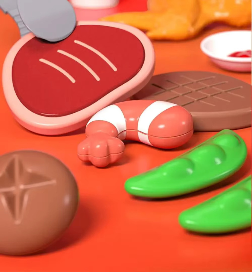 Kmoist Küchenspielzeug Set für Kinder mit Eis und Süßigkeiten Zubehör in Weiß und Bunt - Bild 3