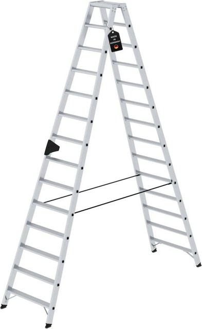 PROREGAL Stufen-Stehleiter beidseitig begehbar mit 2 x 14 Stufen - Bild 1