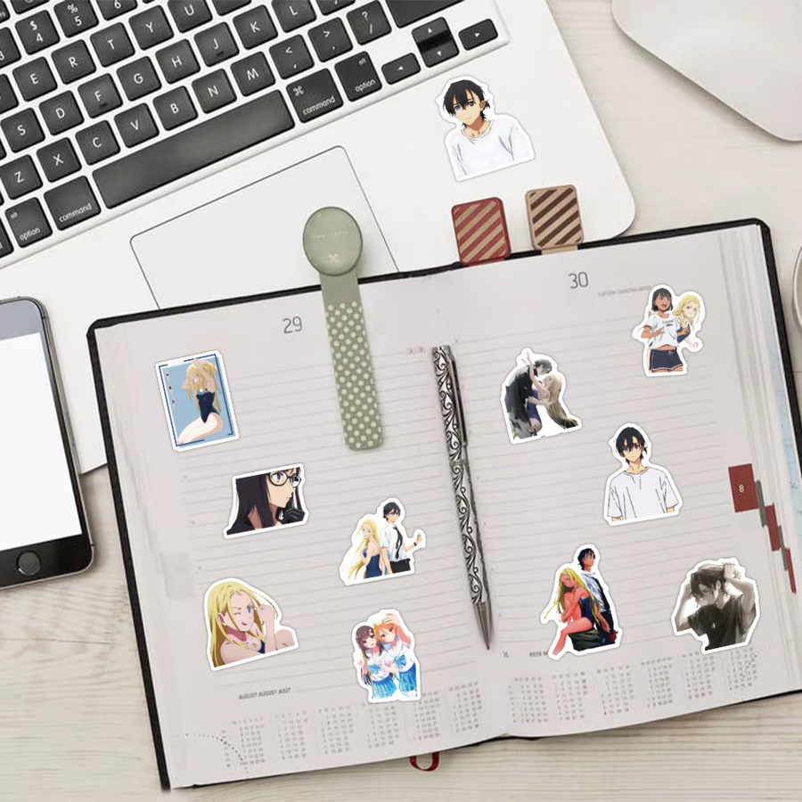 60 Stück Anime Sommer-Treffen Aufkleber, wasserfeste Cartoon-Sticker in Multicolour für Computer, Laptops und Wasserbecher - Bild 4