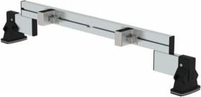Munk Nachrüst-Traverse mit nivello-Leiterschuh in Silber, Breite: 93 cm, Holmhöhe: 5,8 cm - Bild 1
