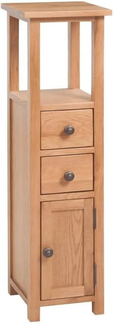 vidaXL Eckschrank aus Massivholz Eiche in Braun, rustikales Design, B/T/H: 26 x 26 x 94 cm - Bild 1