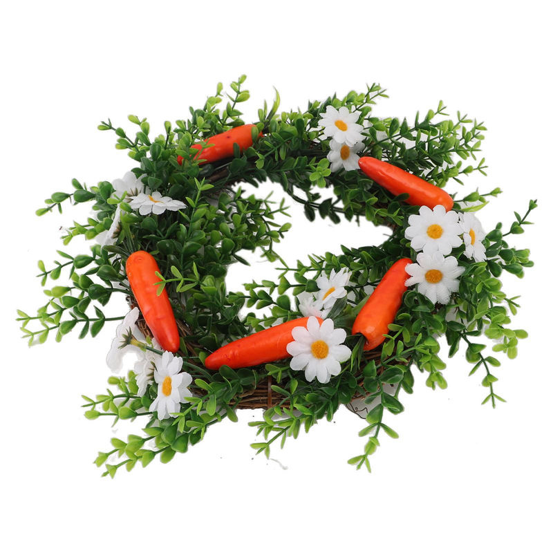 OutsideWorld Künstlicher Blumenkranz in Grün mit Blättern für Wanddekoration und festliche Anlässe wie Hochzeit, Geburtstag oder Ostern - Bild 7