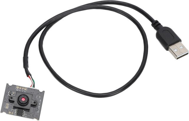 HBVCAM-3M2111 V22 Webcam-Platine mit 3 MP Kameramodul, 64 Grad Sichtfeld, 3,5 mm Linse, manuellem Fokus und USB-C Anschluss, Schwarz - Bild 1