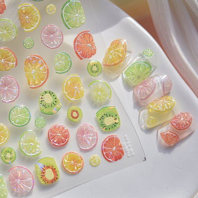 NAILFYOU Nagelkunst-Aufkleber, Frucht-Design, Glänzend - Bild 1