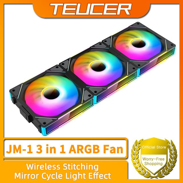 TEUCER JM-1 AIO Wasserkühlung 360 mm in Weiß mit ARGB Spiegelzyklus-Lichteffekt und PWM-Steuerung - Bild 1