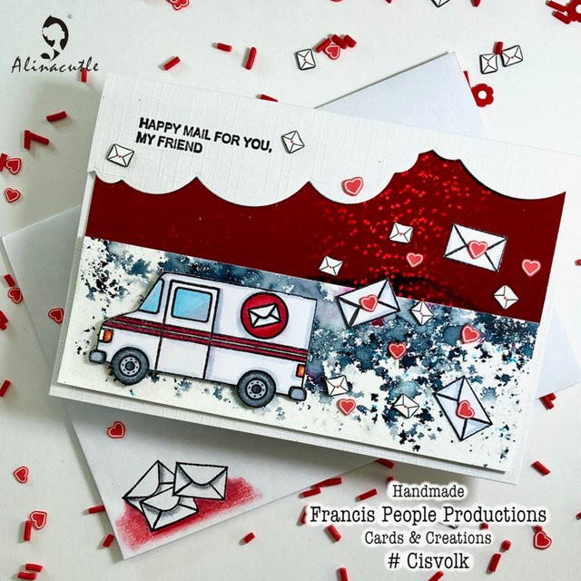 Alinacutle Happy Mail For You Silikon-Klarstempel für DIY Scrapbooking und Kartenalben, transparent - Bild 1