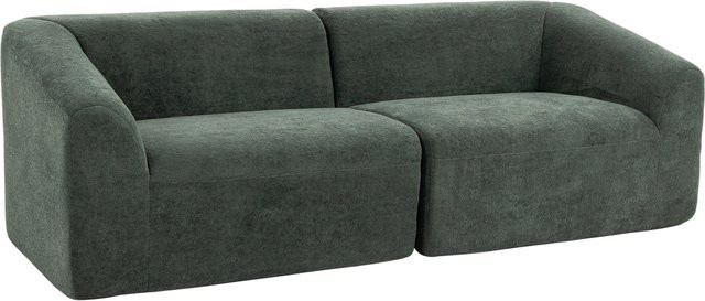 HOMCOM 3-Sitzer-Chenille-Sofa in Dunkelgrün mit Federkernkissen und breiter Sitzfläche für dein Wohnzimmer - Bild 1