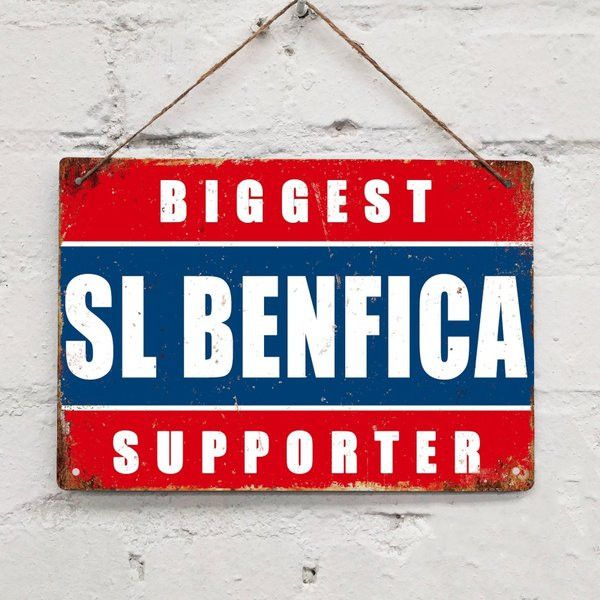 Metallblechschild Sl Benfica Größter Unterstützer von Sport Lisboa E Benfica, Farbe: Lila, Breite: 20 cm, Höhe: 20 cm - Bild 1