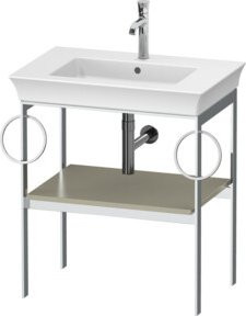 Duravit Waschtisch-Konsole White Tulip in White, bodenstehend, B: 68,4 cm, T: 45 cm, H: 76 cm - Bild 1
